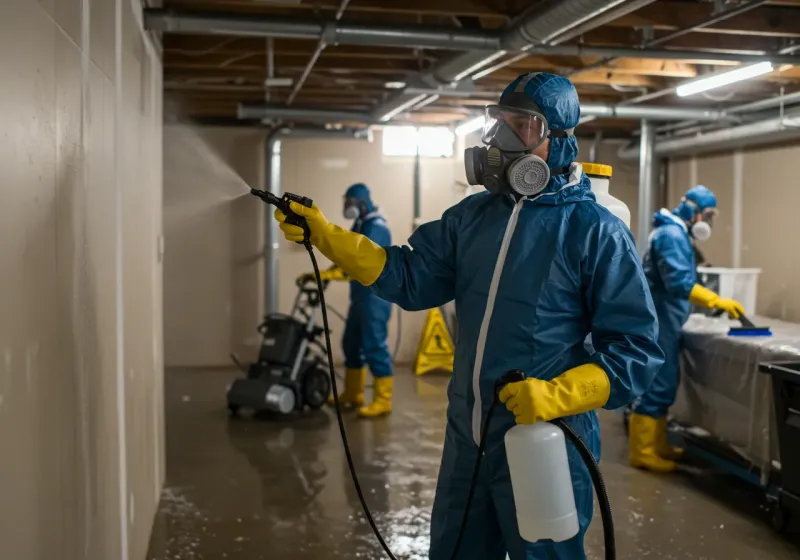 Basement Sanitization and Antimicrobial Treatment process in Seymour, IN